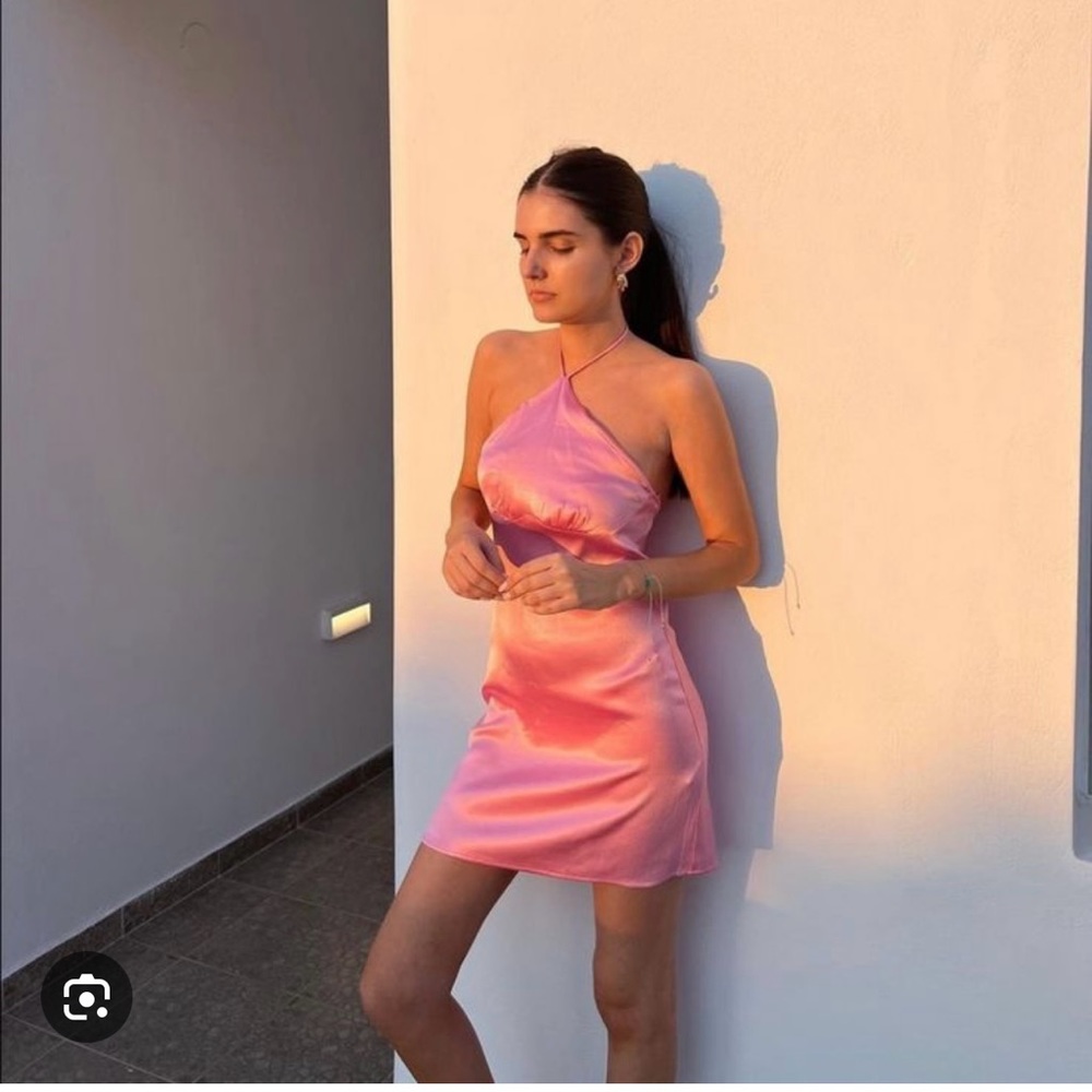 Zara Pink Halter Dress
